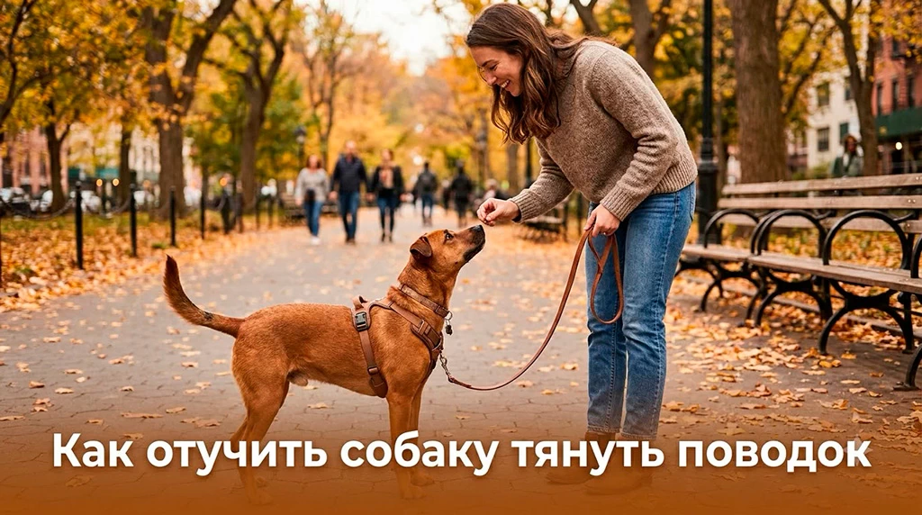 Как отучить собаку тянуть поводок
