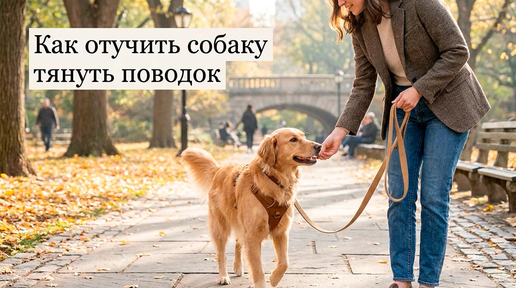 Как отучить собаку тянуть поводок